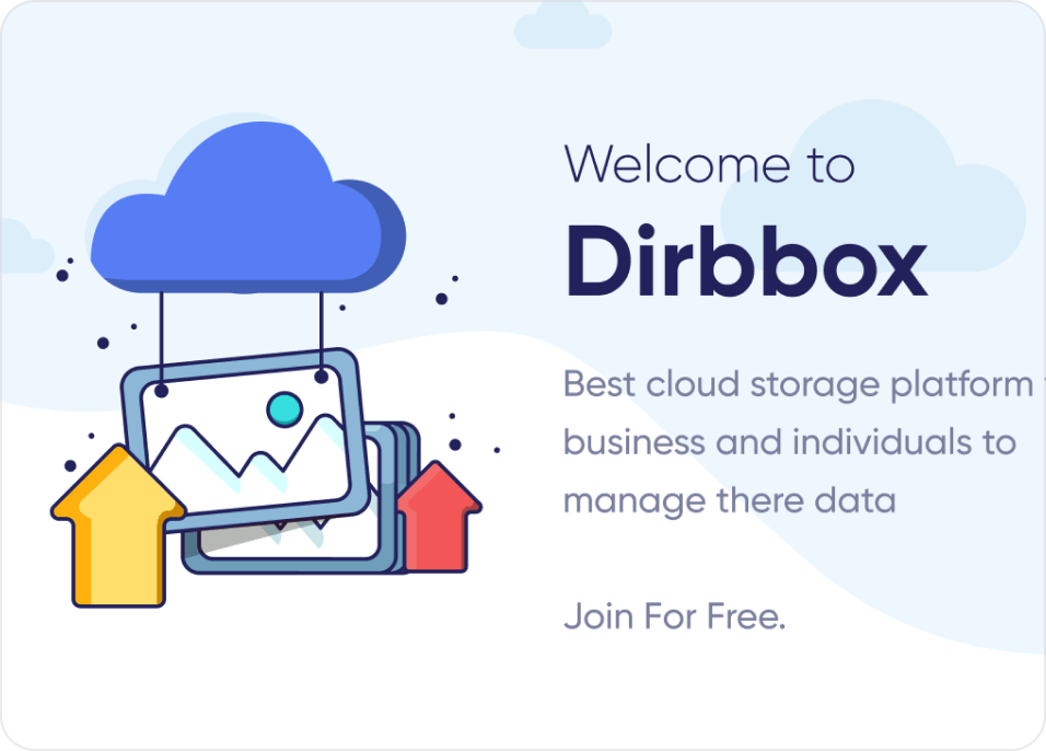 Dribbox Free Cloud Storage App Design
